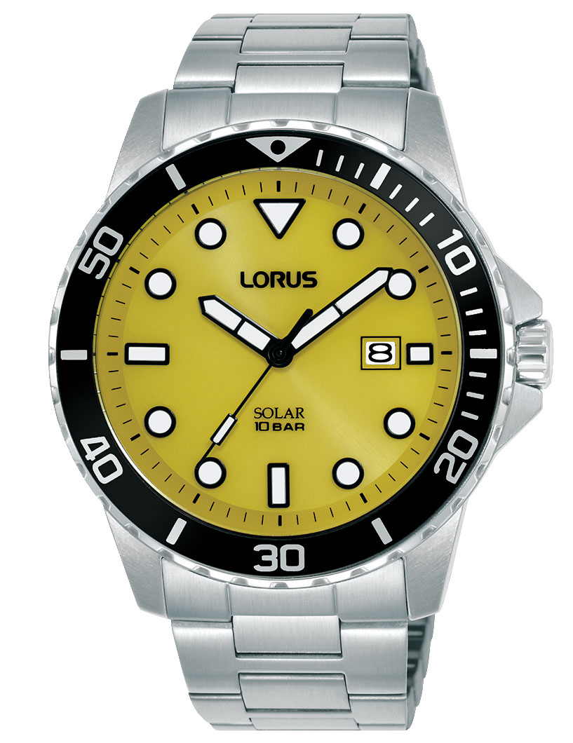 Lorus Mens Sports RX309BX9 - Quartz - Silver - Herrklocka - Rostfri stål - Härdat mineralglas