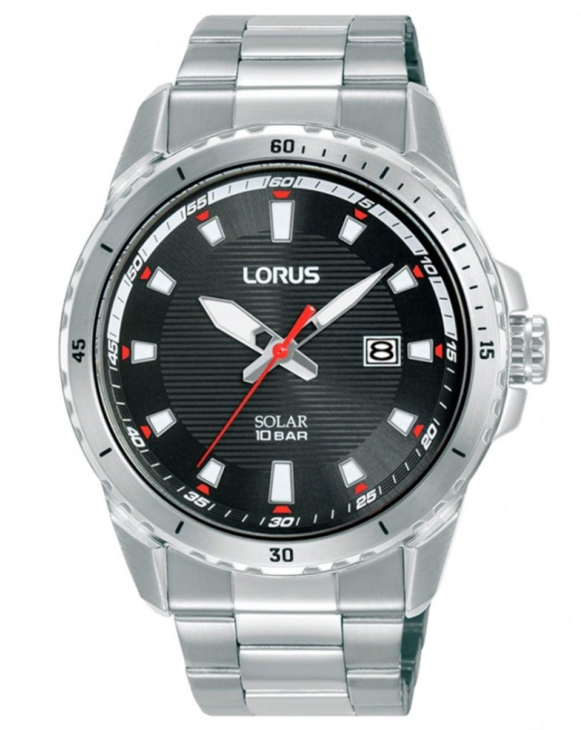 Lorus Classic Solar RX367AX9 - Quartz - Silver - Herrklocka - Rostfri stål - Härdat mineralglas