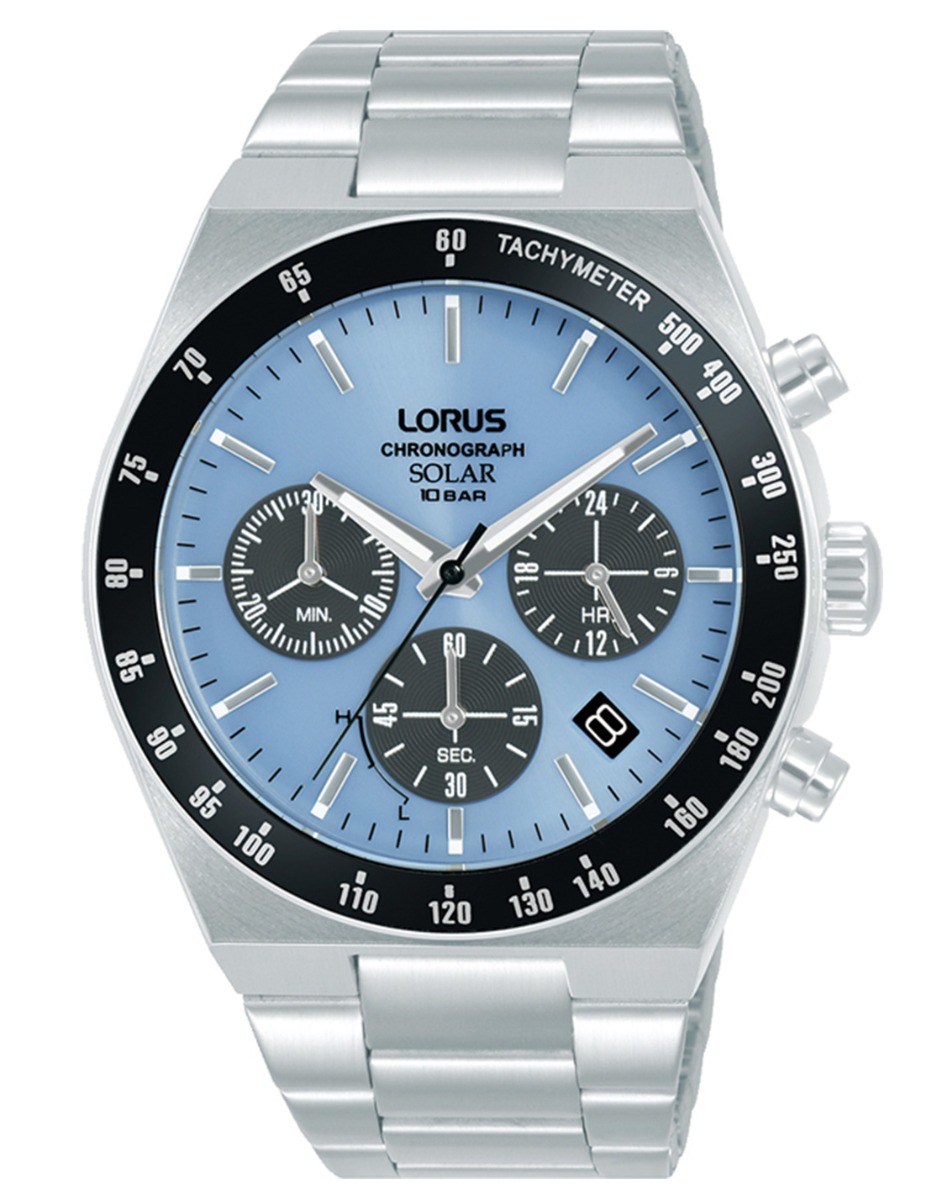 Lorus Chronograph Mens RZ525AX9 - Quartz - Silver - Herrklocka - Rostfri stål - Härdat mineralglas
