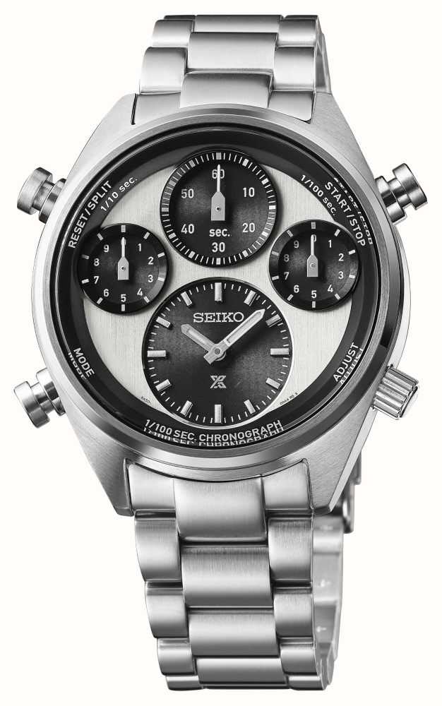 Seiko Prospex Solar Speedtimer SFJ001P1 - Quartz - Silver - Herrklocka - Rostfri stål - Safir