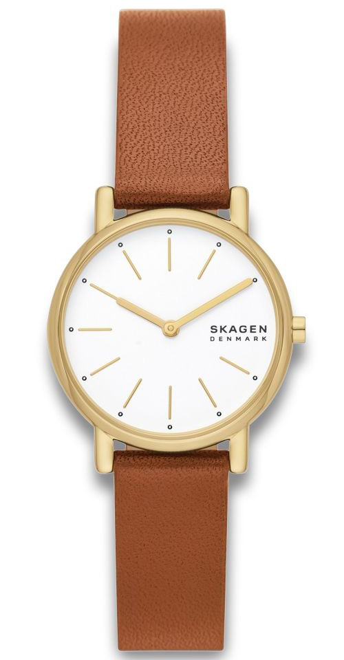 Skagen Signatur Lille SKW3121 - Quartz - Guld - Damklocka - Läder - Härdat mineralglas