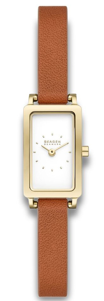 Skagen Hagen Micro SKW3149 - Quartz - Guld - Damklocka - Läder - Härdat mineralglas