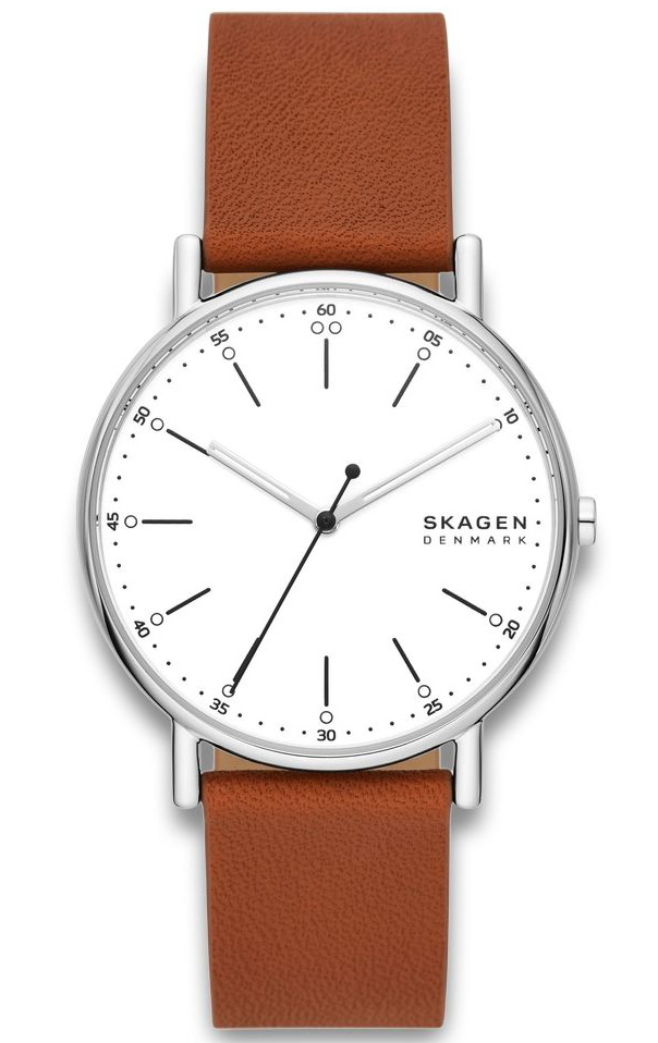 Skagen Signatur SKW6903 - Quartz - Silver - Herrklocka - Läder - Härdat mineralglas