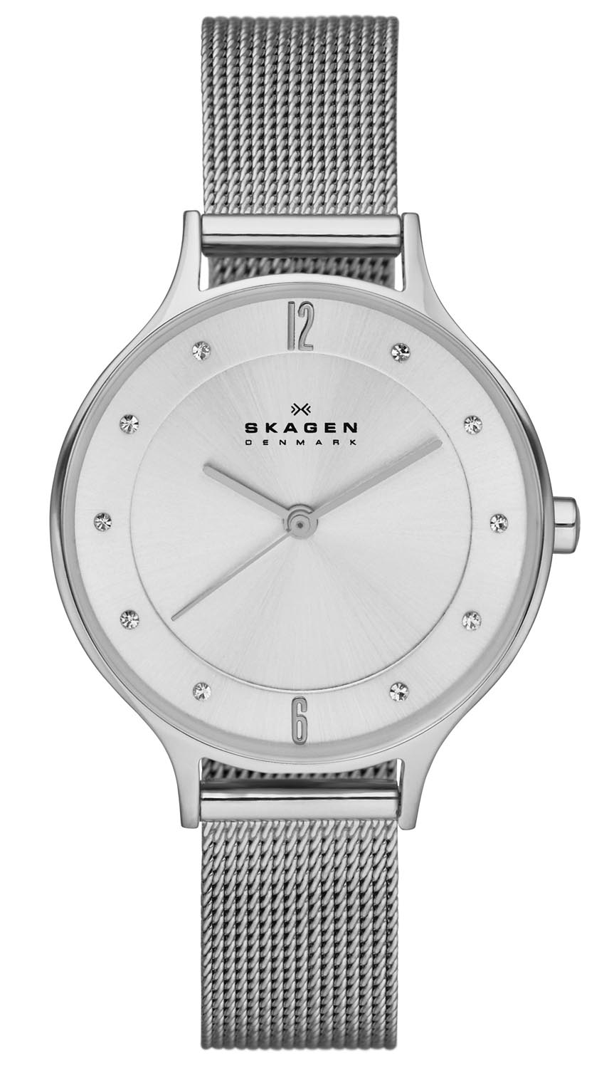En klocka för kvinnor som gillar mesharmband - Skagen Anita Silver Mesh SKW2149 - Quartz - Silver - Damklocka - Rostfri stål - Härdat mineralglas
