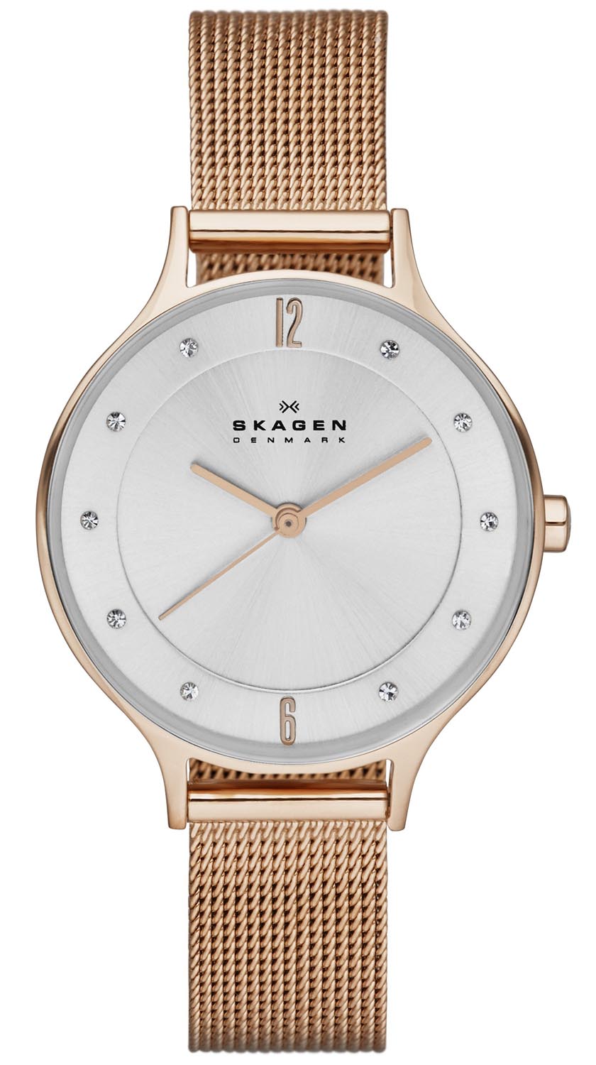 Skagen Anita Rosegold Mesh SKW2151 - Quartz - Rött guld - Damklocka - Rostfri stål - Härdat mineralglas