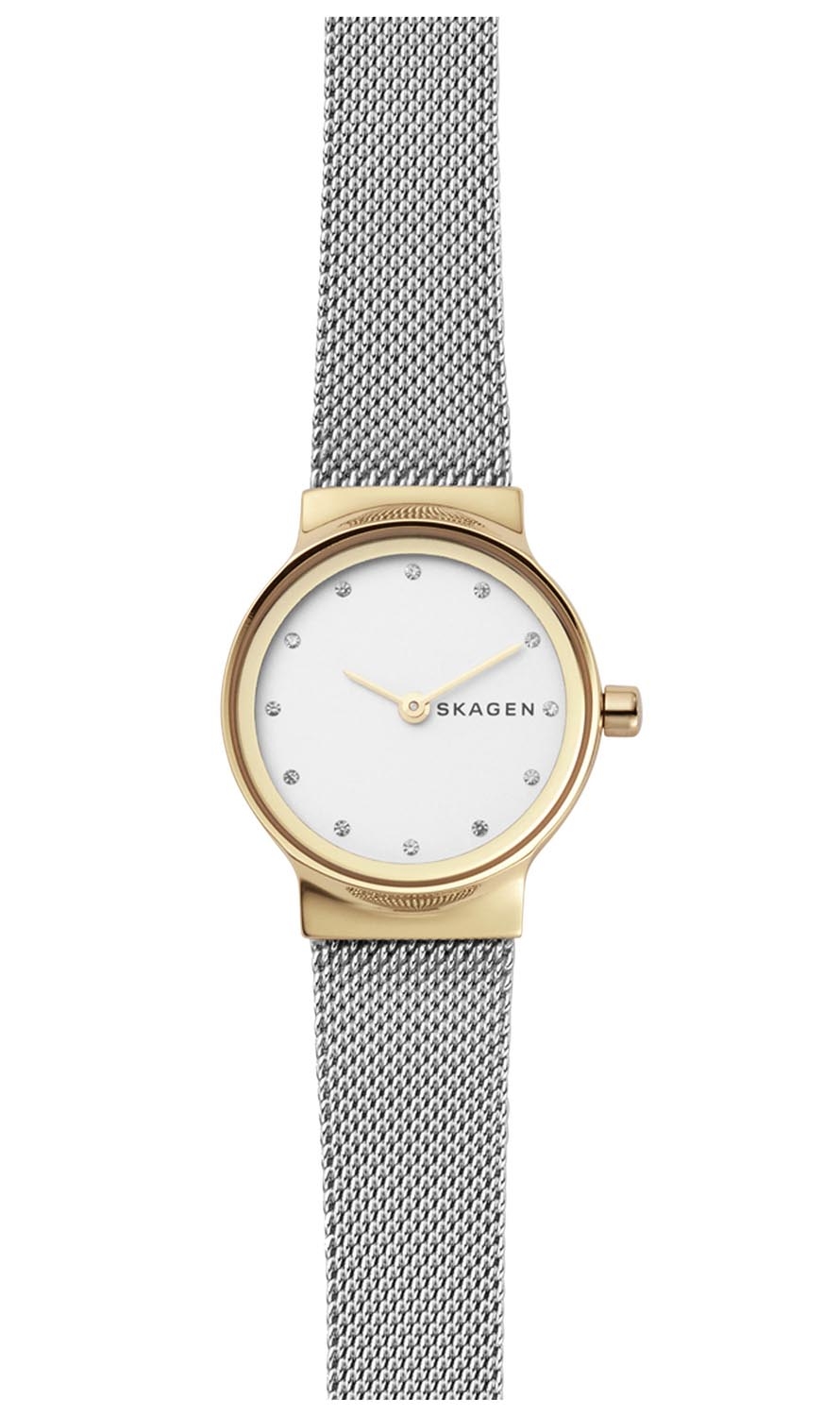 Justerbar låsmekanism ger anpassningsbart armband - Skagen Freja SKW2666 - Quartz - Guld - Damklocka - Mesh - Härdat mineralglas