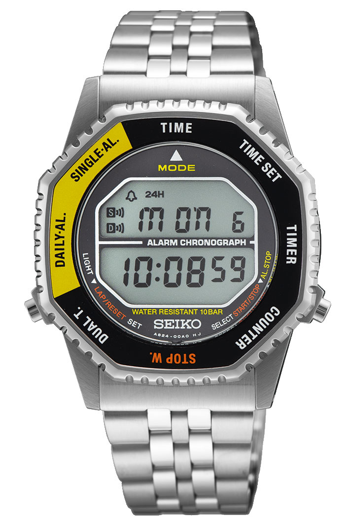 Seiko Digital Alarm Chronograph SMGG17P1 - Digitalt - Silver - Herrklocka - Rostfri stål - Härdat mineralglas