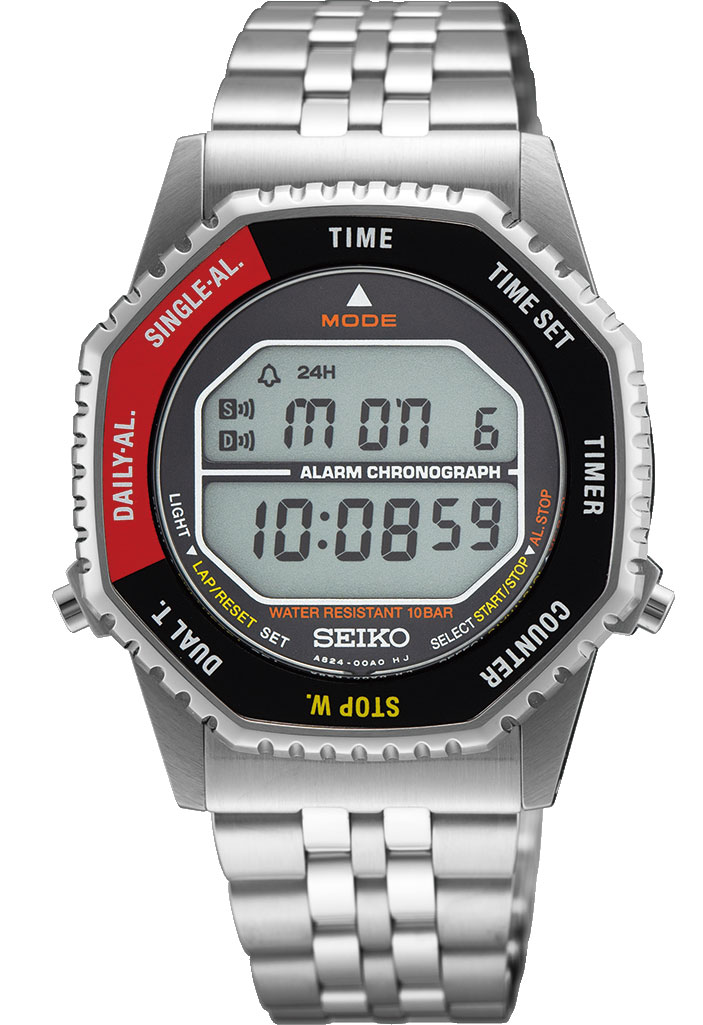 Seiko Digital Alarm Chronograph SMGG19P1 - Digitalt - Silver - Herrklocka - Rostfri stål - Härdat mineralglas