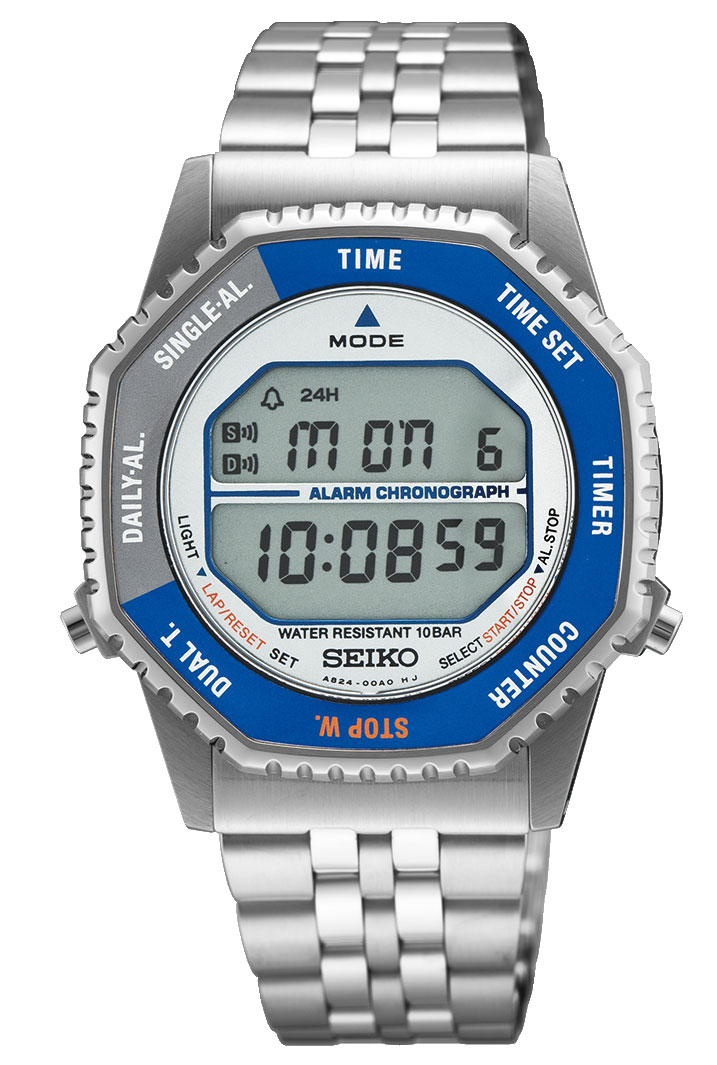 Seiko Digital Alarm Chronograph SMGG21P1 - Digitalt - Silver - Herrklocka - Rostfri stål - Härdat mineralglas