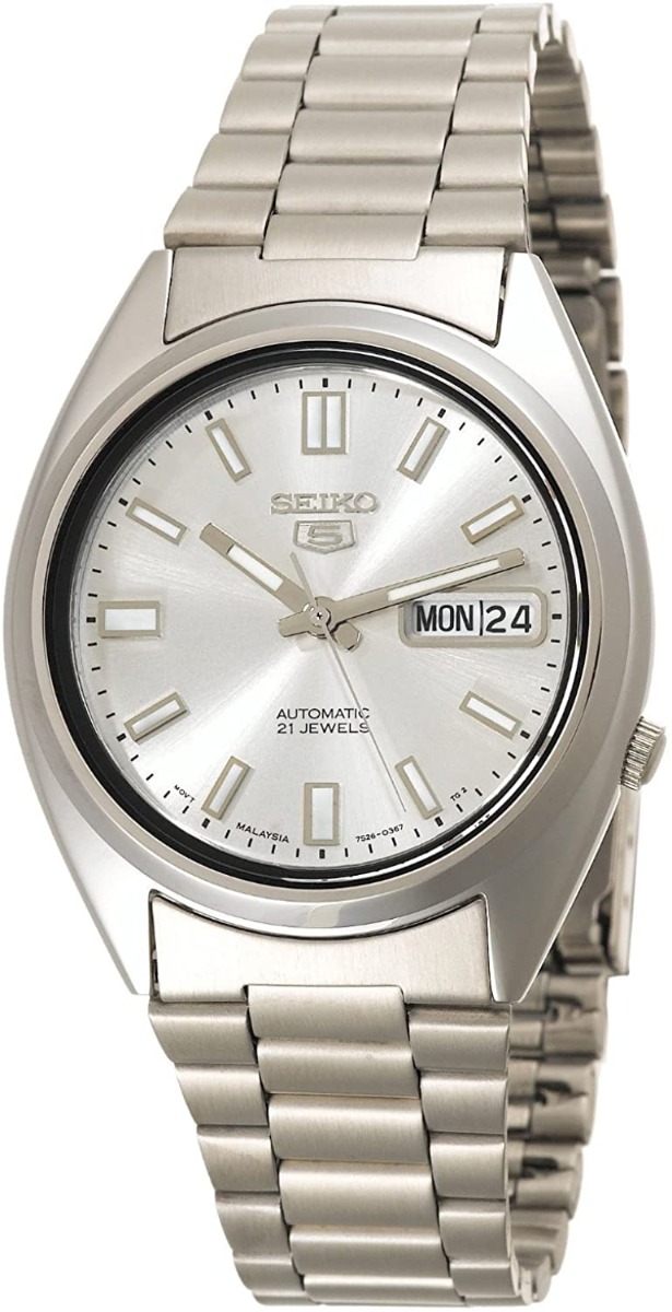 Seiko 5 Automatic 37mm SNXS73K1 - Automatisk - Silver - Herrklocka - Rostfri stål - Härdat mineralglas
