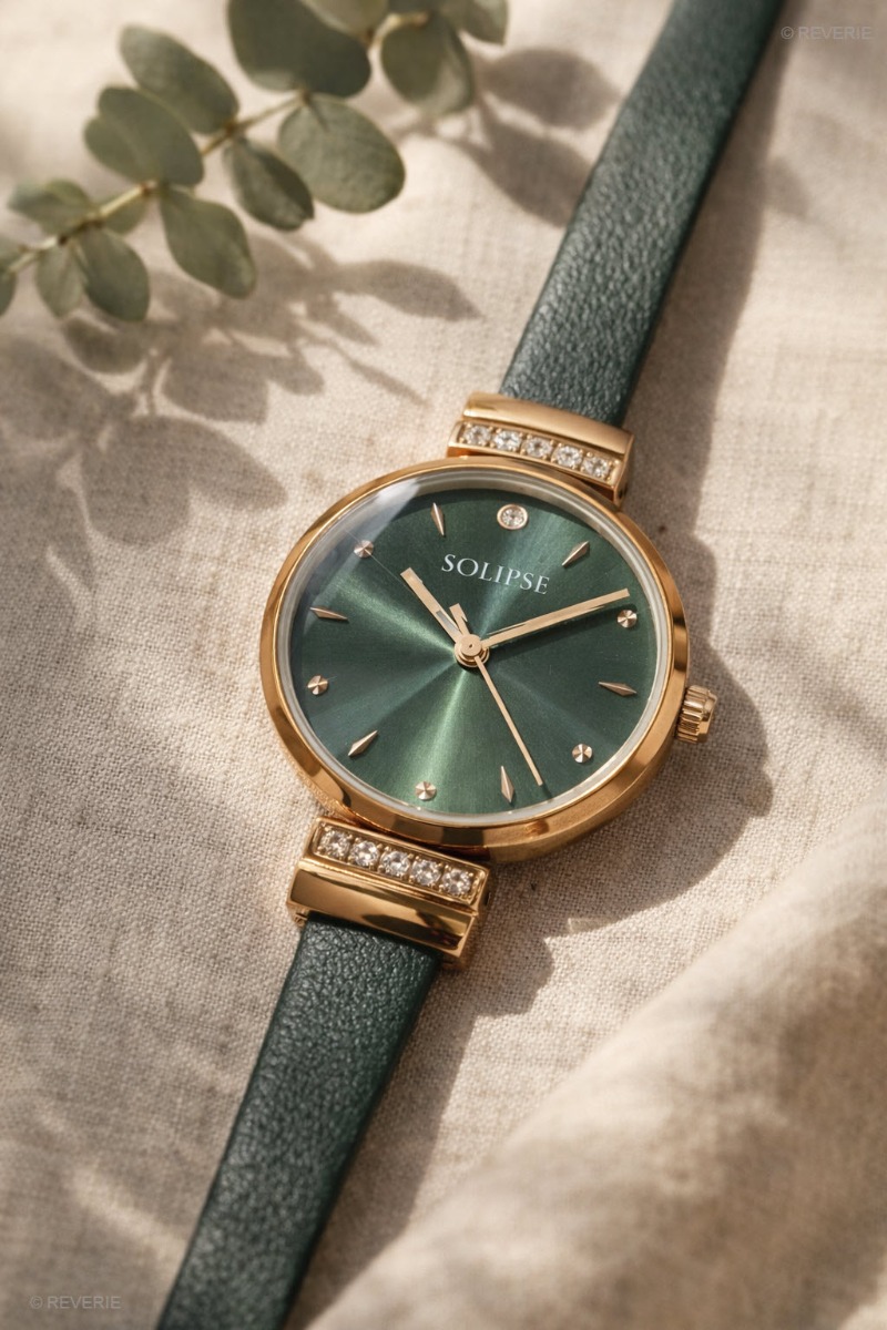 Grön av avund eller avundsjuk på grönt? Väldigt snygg klocka! - Solipse Diamond Facet SOW6905 - Quartz - Koppar Kristall Rött guld - Damklocka -...