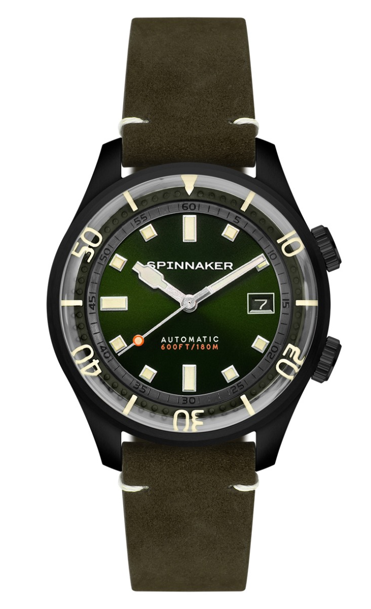 Spinnaker Bradner Automatic SP-5062-04 - Automatisk - Grå - Herrklocka - Läder - Safir