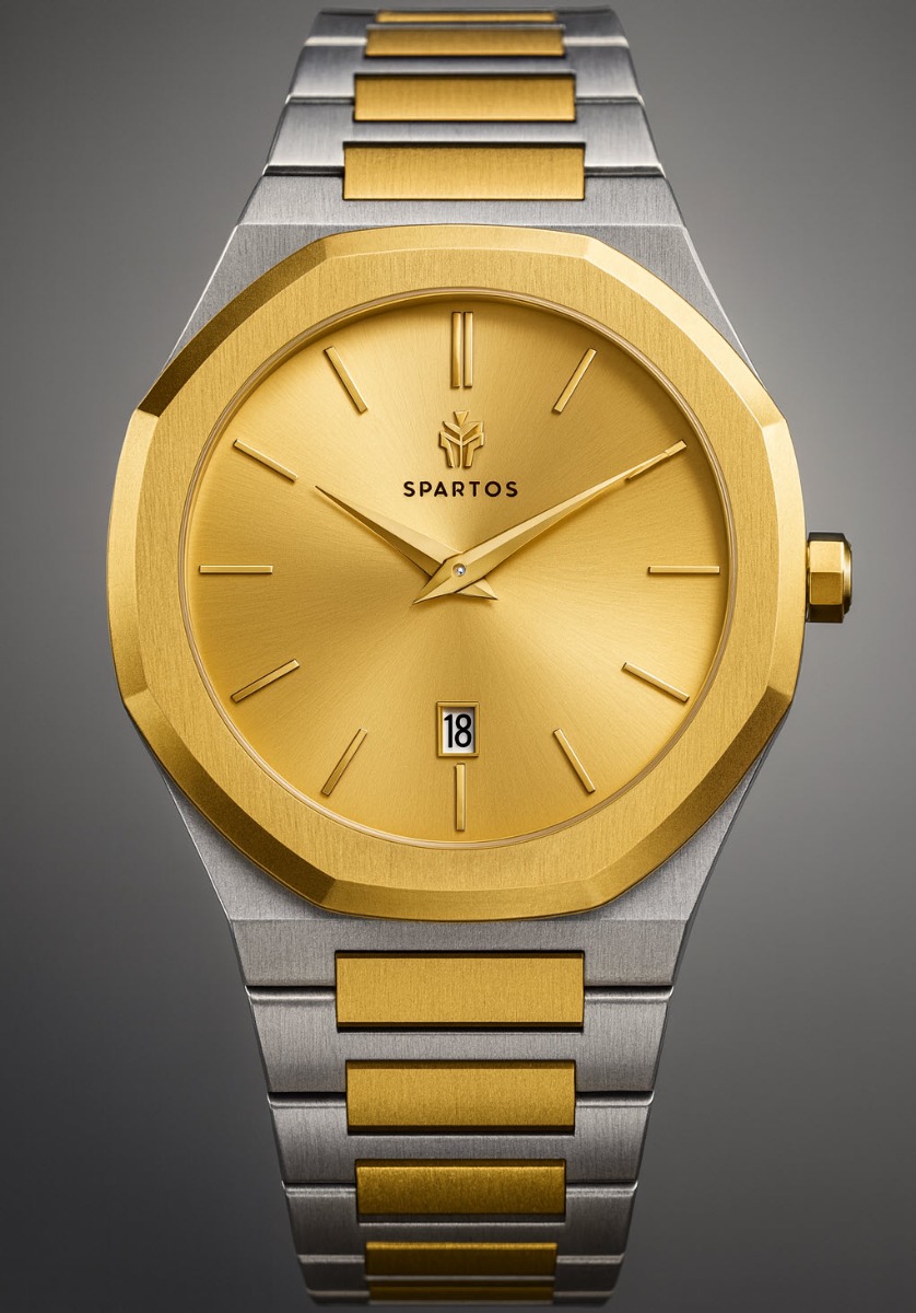 Spartos FX Ultra-Thin 40mm Sapphire SPW8202 - Quartz - Guld - Herrklocka - Rostfri stål - Safir