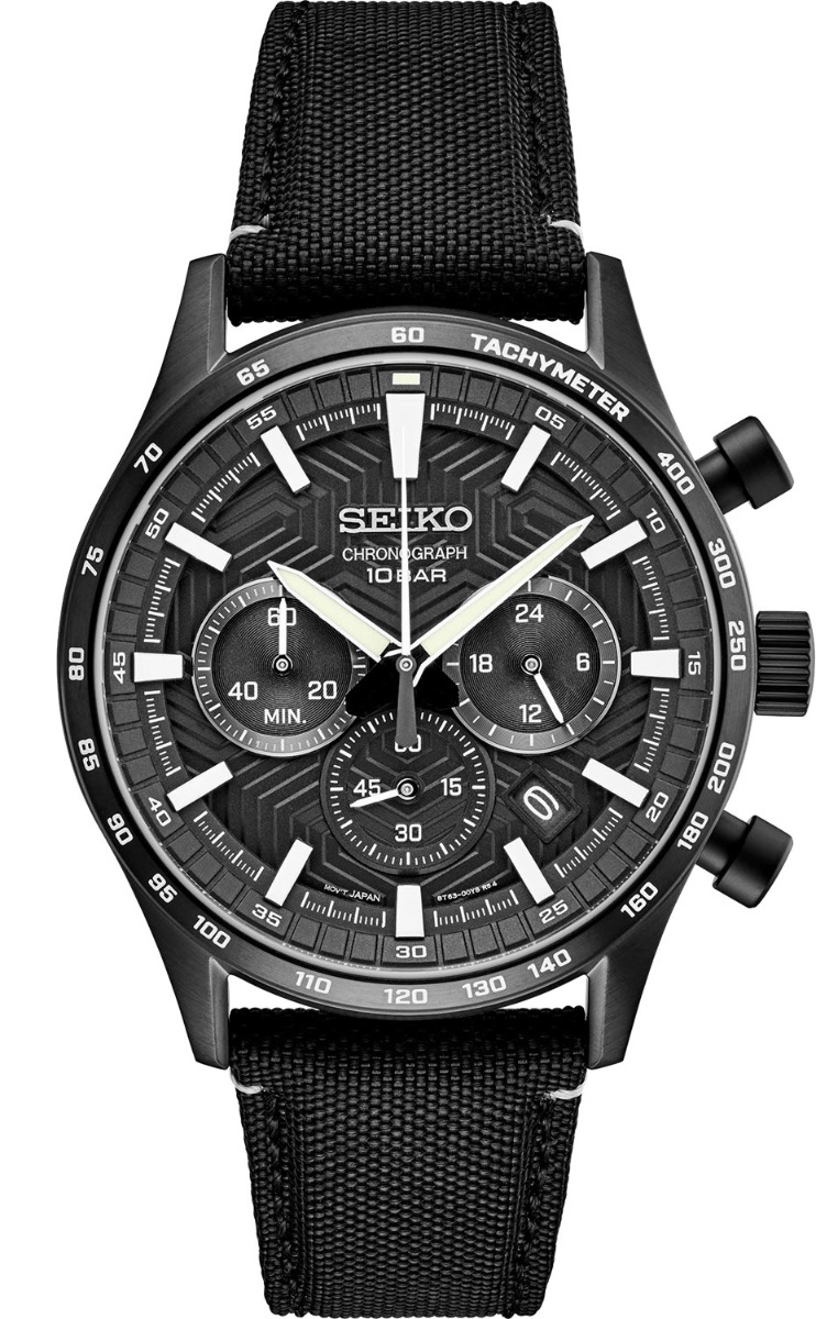 Seiko Conceptual Chronograph SSB417P1 - Quartz - Svart - Herrklocka - Läder - Safir