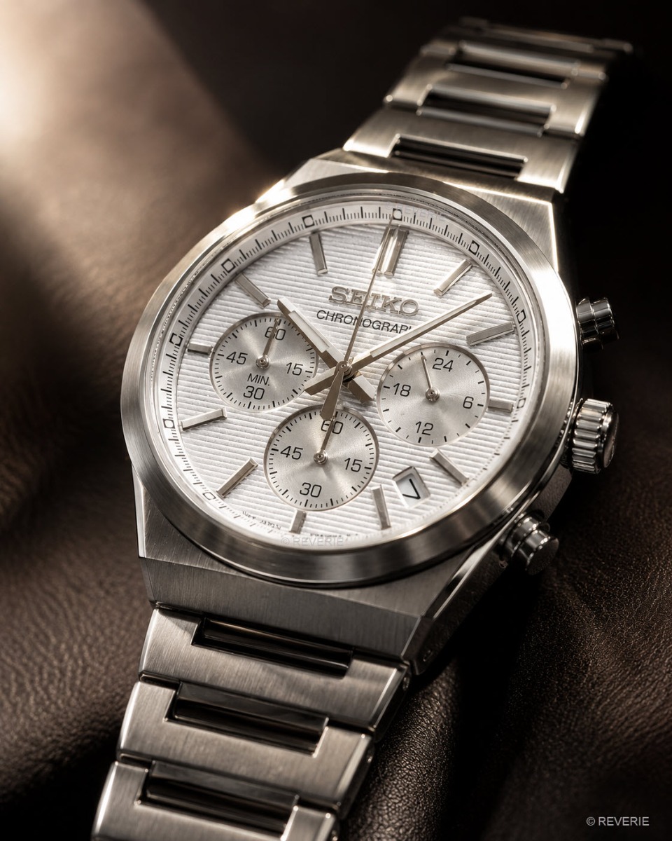 Seiko Mens Sports Chronograph 40mm - Quartz - Silver - Herrklocka - Rostfri stål - Safir