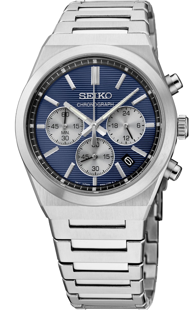 Seiko Mens Sports SSB453P1 - Quartz - Silver - Herrklocka - Rostfri stål - Safir