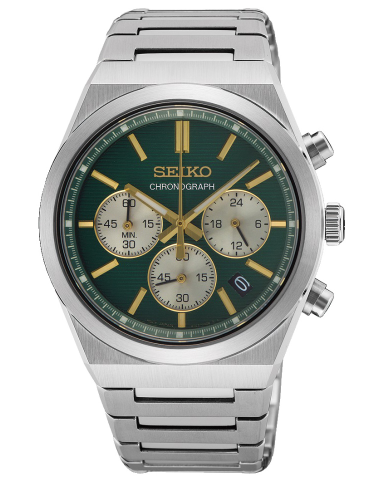 Seiko Sport Mens SSB461P1 - Quartz - Silver - Herrklocka - Rostfri stål - Safir