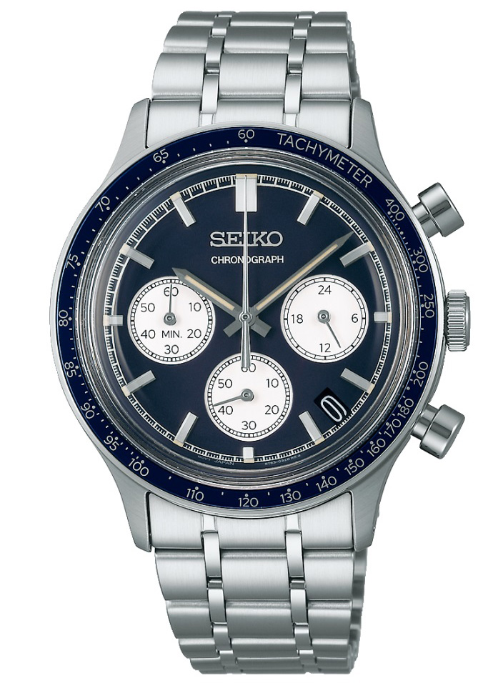 Seiko Sport Chronograph Mens SSB477P1 - Quartz - Silver - Herrklocka - Rostfri stål - Härdat mineralglas