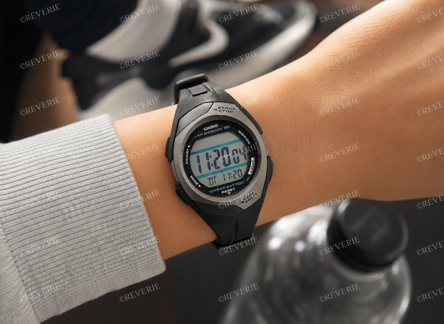 Casio fitness digital sportklocka med distansräknare och tempovarning - Digitalt - Svart - Damklocka - Harts - Resin