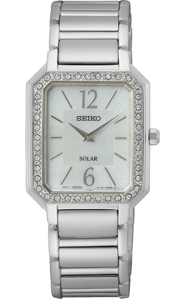 Seiko Solar Ladies SUP465P1 - Quartz - Silver - Damklocka - Rostfri stål - Härdat mineralglas