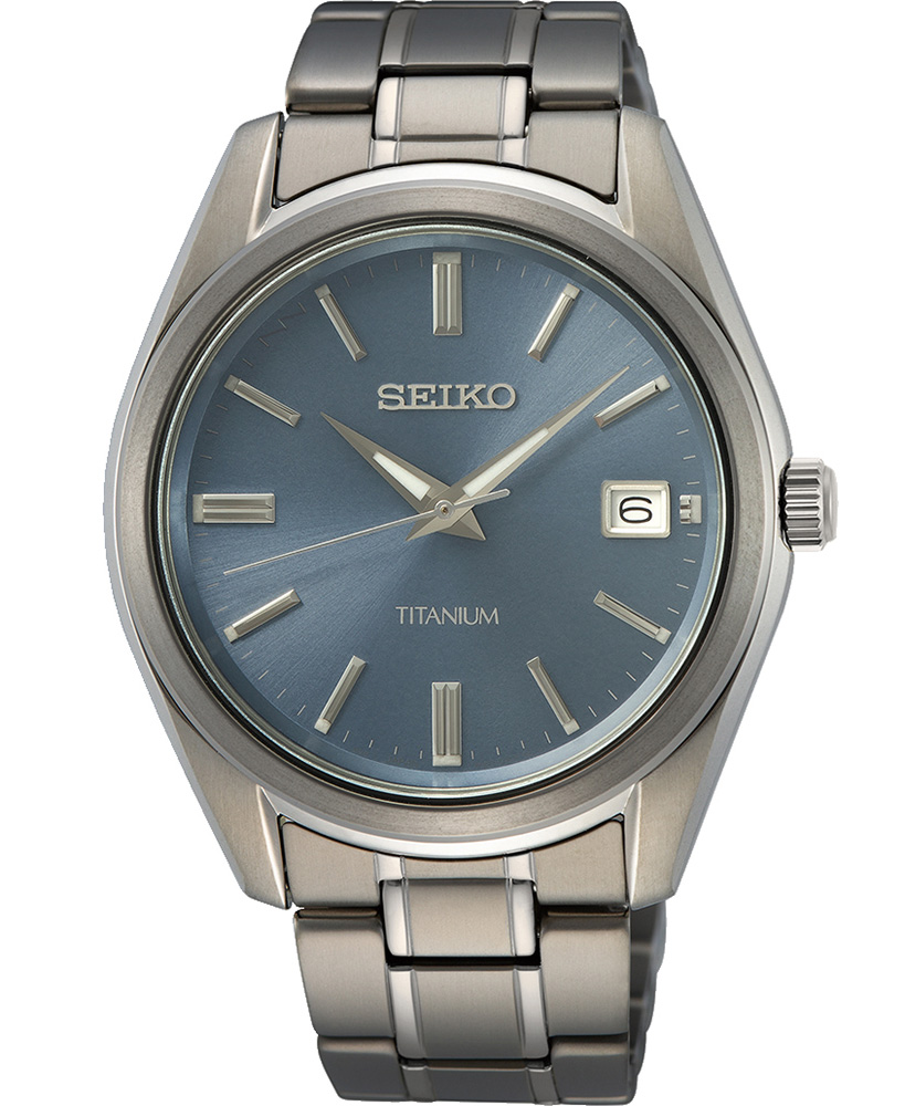Seiko Titanium Sapphire SUR371P1 - Quartz - Grå - Herrklocka - Titan - Safir
