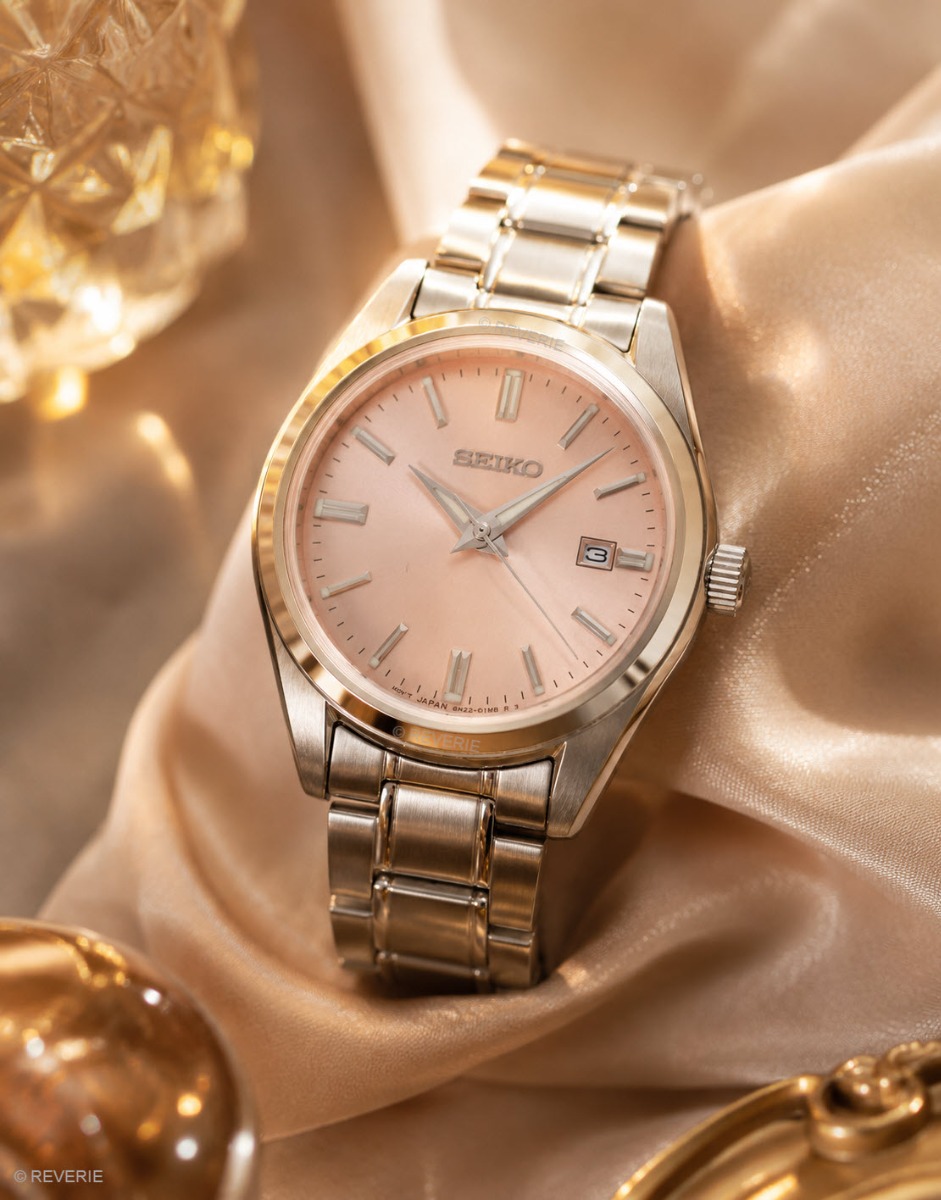 Seiko Ladies Rose Classic Sapphire 29mm - Quartz - Silver - Damklocka - Rostfri stål - Safir