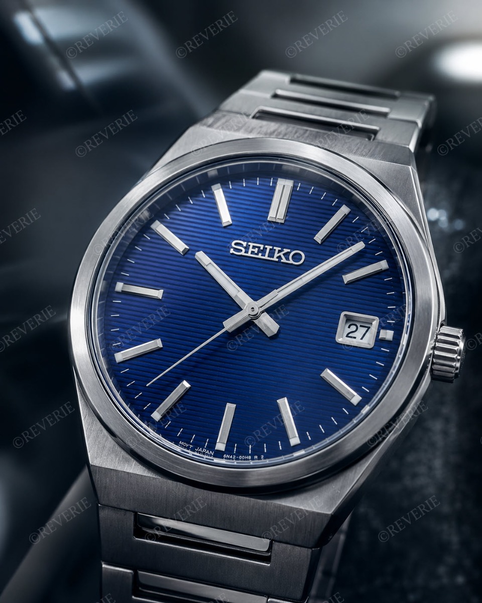 Seiko Mens Steel Blue Sapphire 39mm - Quartz - Silver - Herrklocka - Rostfri stål - Safir