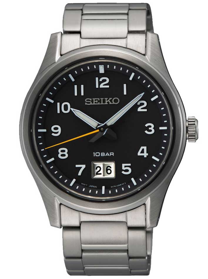 Seiko Mens Classic SUR569P1 - Quartz - Grå - Herrklocka - Rostfri stål - Safir