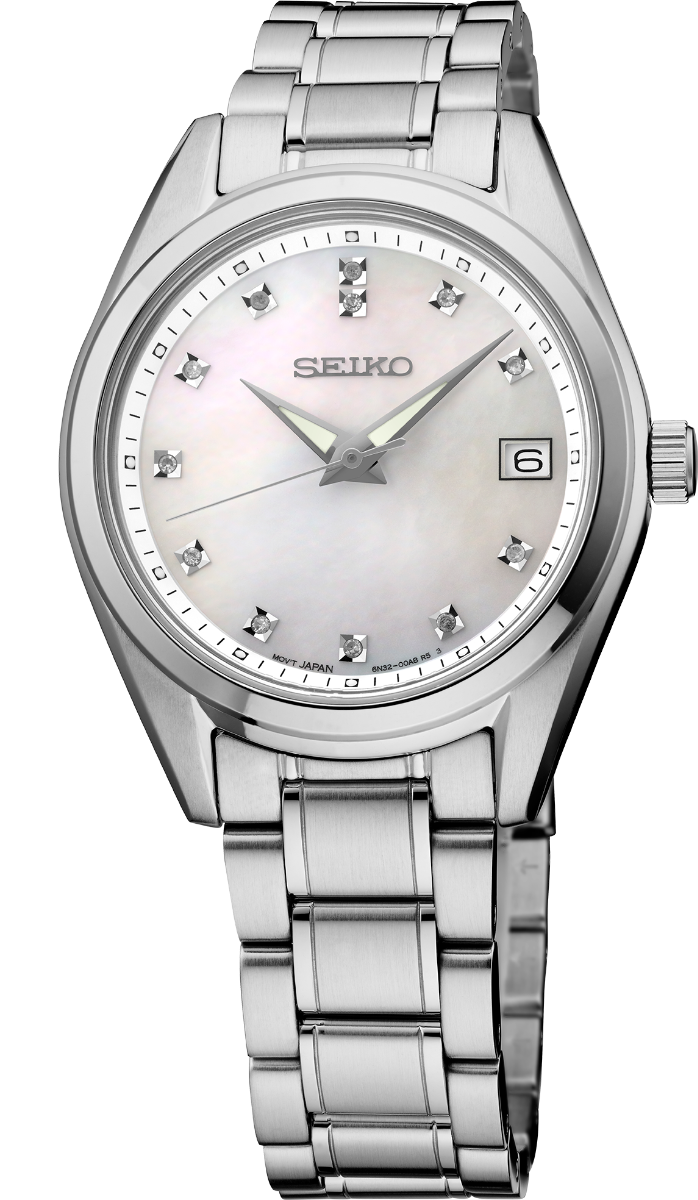 Seiko 12 Diamonds Classique SUR579P1 - Quartz - Silver - Damklocka - Rostfri stål - Safir