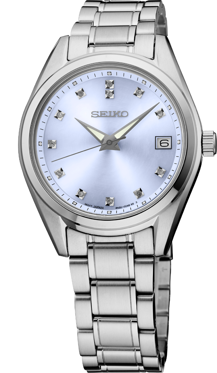Seiko 12 Diamonds Classique SUR581P1 - Quartz - Silver - Damklocka - Rostfri stål - Safir