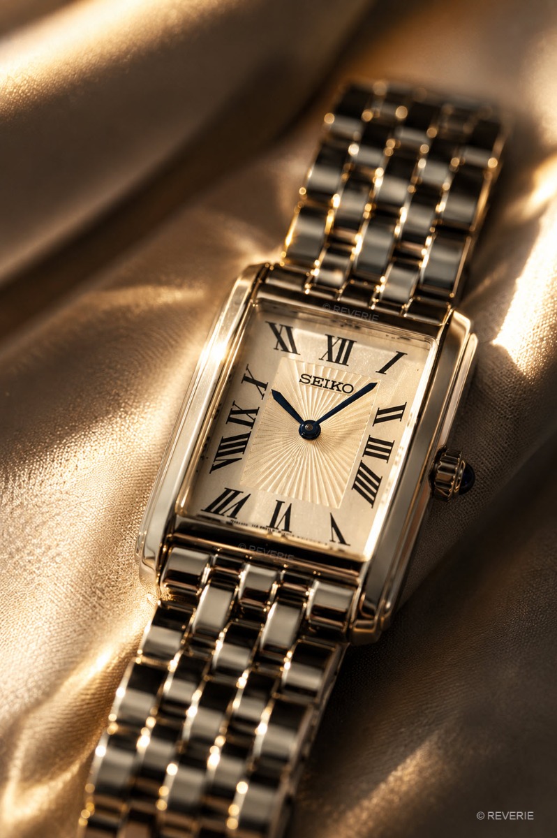 Seiko Ladies Roman Rectangular 22mm - Quartz - Silver - Damklocka - Rostfri stål - Härdat mineralglas