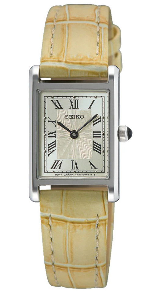 Seiko Classic Ladies SWR095P1 - Quartz - Silver - Damklocka - Läder - Härdat mineralglas