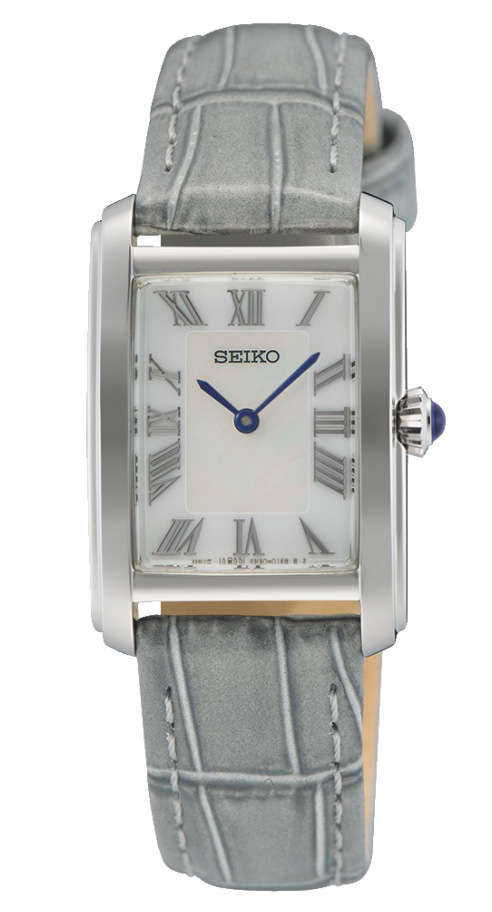 Seiko Classic Ladies SWR099P1 - Quartz - Silver - Damklocka - Läder - Härdat mineralglas