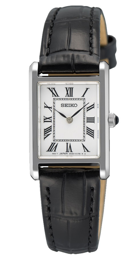 Seiko Classic Ladies SWR107P1 - Quartz - Silver - Damklocka - Läder - Safir