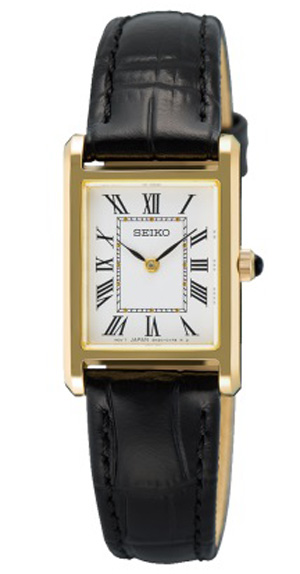 Seiko Classic Ladies SWR108P1 - Quartz - Guld - Damklocka - Läder - Safir