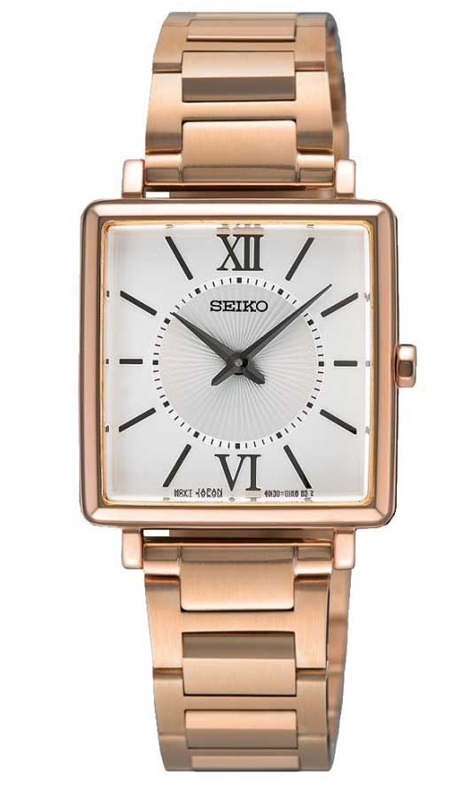 Seiko Ladies Classic SWR112P1 - Quartz - Rött guld - Damklocka - Rostfri stål - Härdat mineralglas
