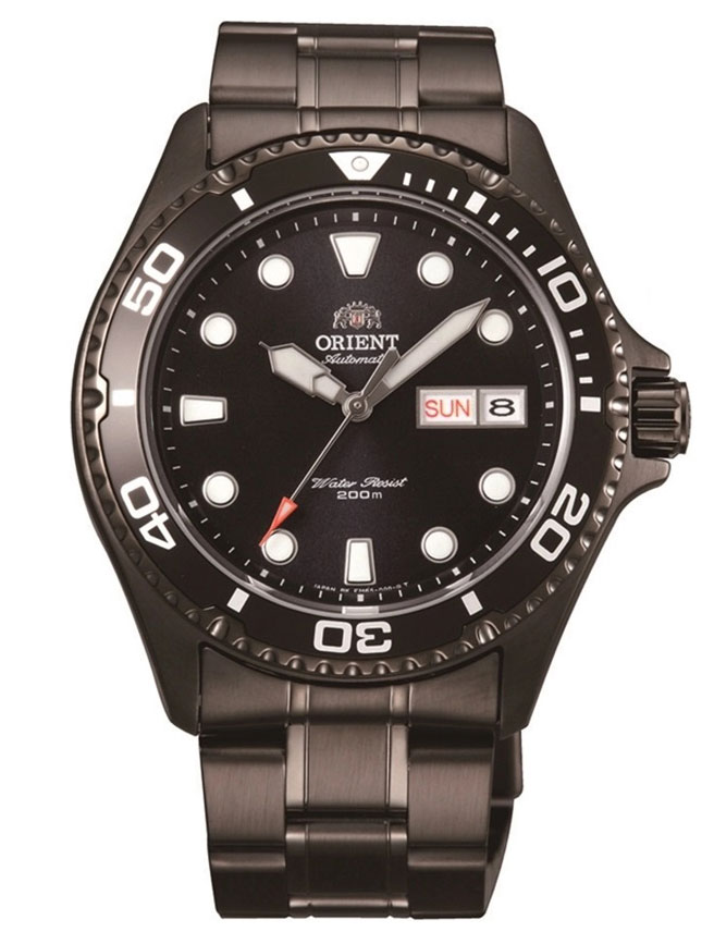 Orient Sports Mako II Diver Automatic TAA02003B - Automatisk - Svart - Herrklocka - Rostfri stål - Härdat mineralglas