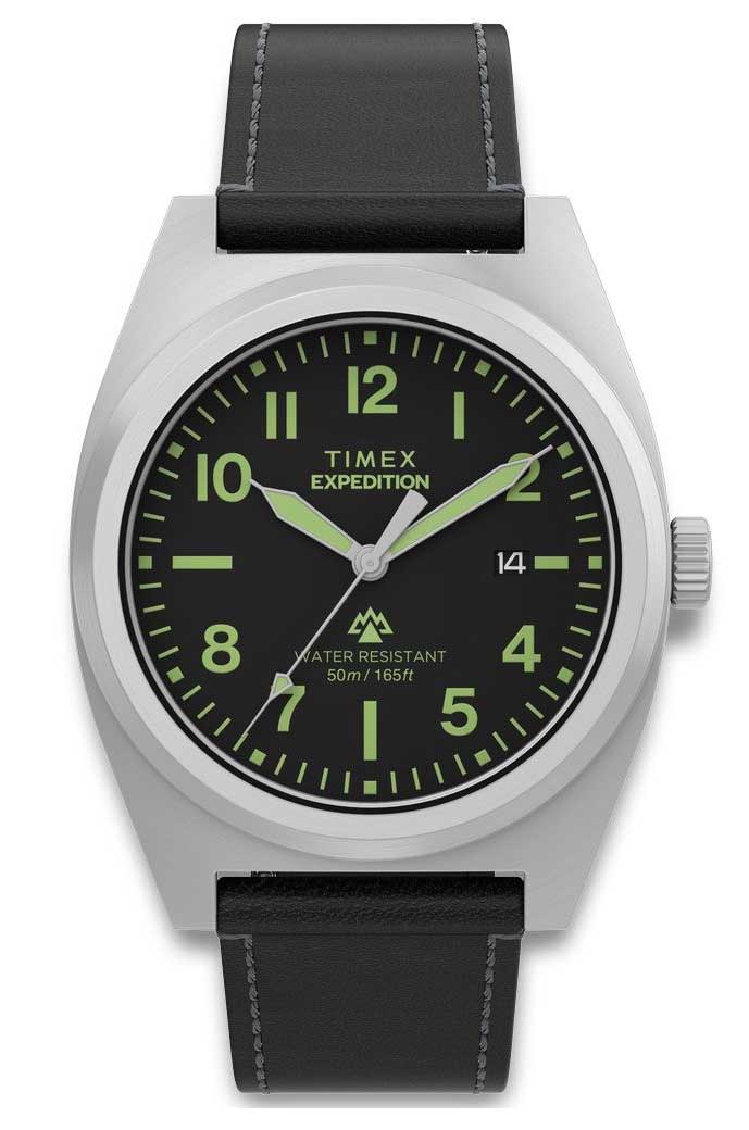 Timex Expedition Capstone TW2Y30700 - Quartz - Silver - Herrklocka - Läder - Härdat mineralglas