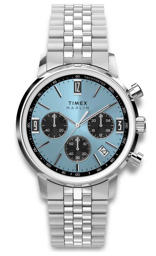 Timex Marlin Chrono TW2Y66500 - Quartz - Silver - Herrklocka - Rostfri stål - Akryl