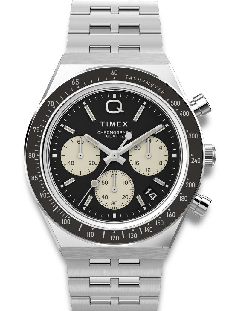 Timex Q Chronograph TW2V42600 - Quartz - Silver - Herrklocka - Rostfri stål - Akryl