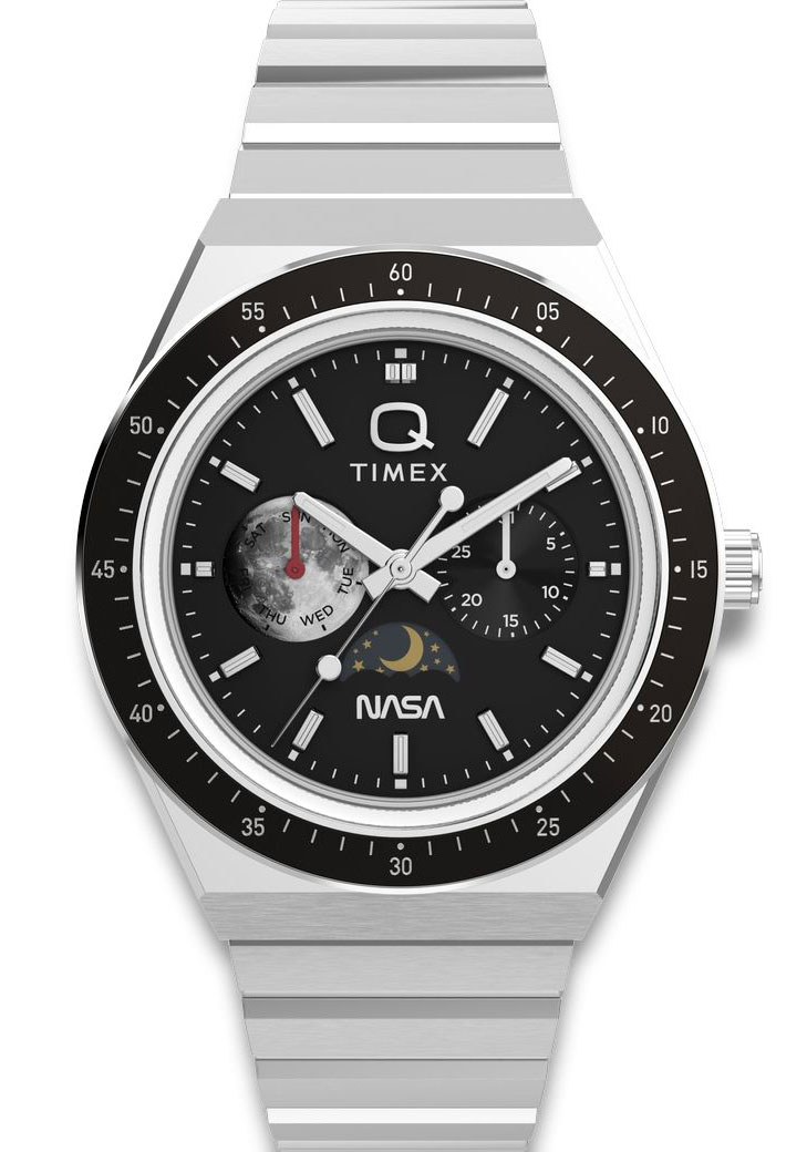 Timex Q Nasa 40mm TW2Y56700 - Quartz - Silver - Herrklocka - Rostfri stål - Akryl