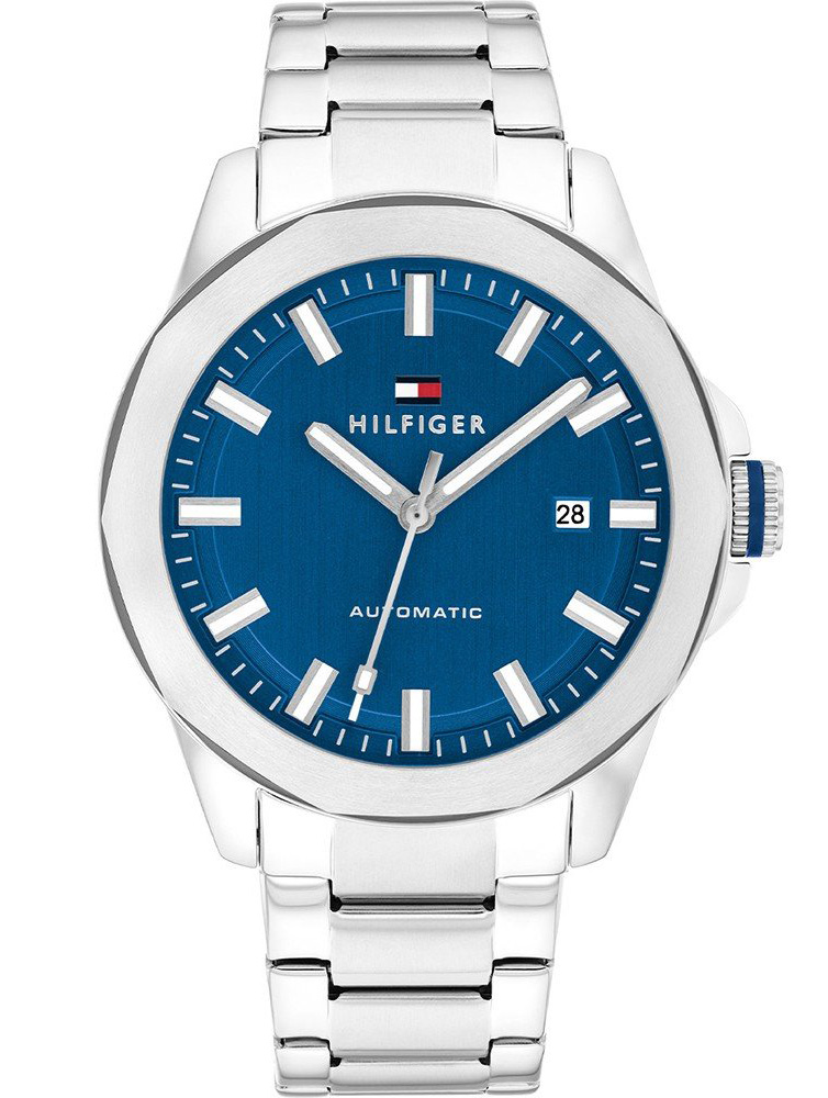 Tommy Hilfiger Lars Automatic 1710693 - Automatisk - Silver - Herrklocka - Rostfri stål - Härdat mineralglas