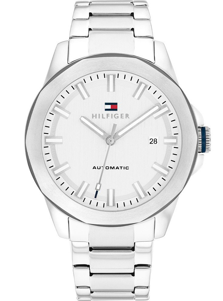 Tommy Hilfiger Lars Automatic 1710695 - Automatisk - Silver - Herrklocka - Rostfri stål - Härdat mineralglas