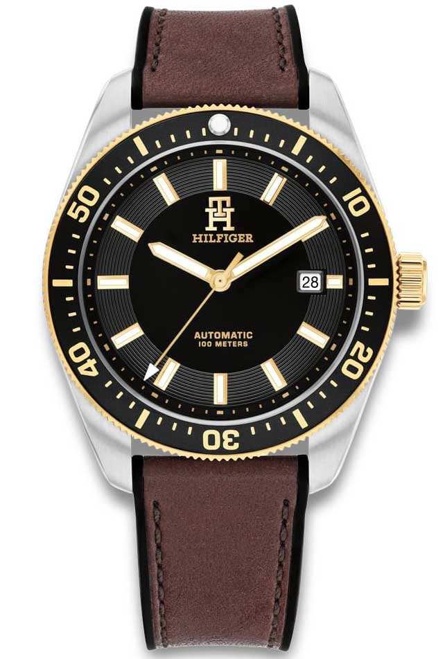 Tommy Hilfiger TH85 Auto 1792142 - Automatisk - Silver - Herrklocka - Gummi - Härdat mineralglas
