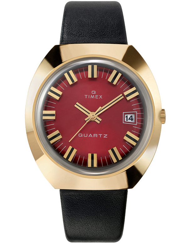 Timex Q Timex 1972 Reissue TW2V25400 - Quartz - Guld - Herrklocka - Läder - Akryl