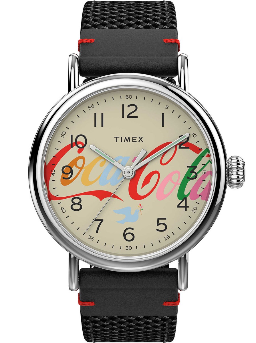 Timex Standard X Coca Cola Unity Collection TW2V26000 - Quartz - Silver - Herrklocka - Textil - Härdat mineralglas