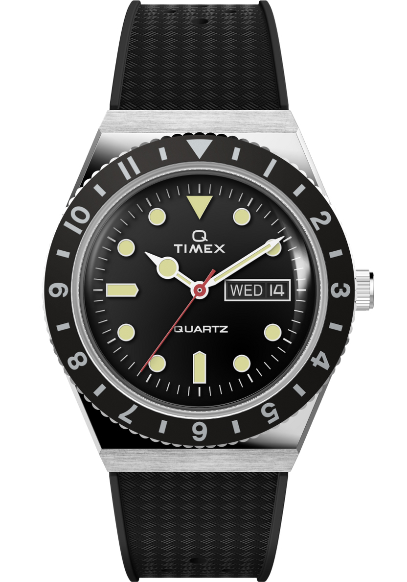 Timex Q Timex Reissue Day-Date TW2V32000 - Quartz - Silver - Herrklocka - Silikon - Akryl