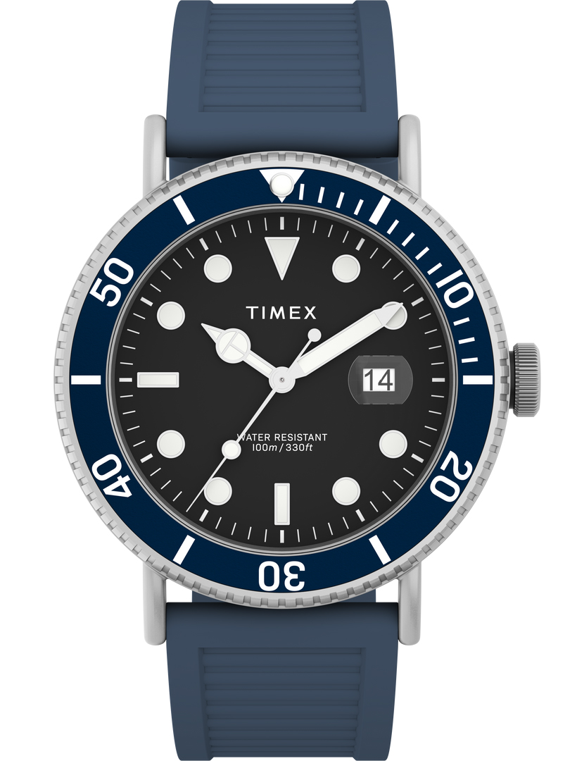 Timex Portside TW2W16600 - Quartz - Silver - Herrklocka - Silikon - Härdat mineralglas