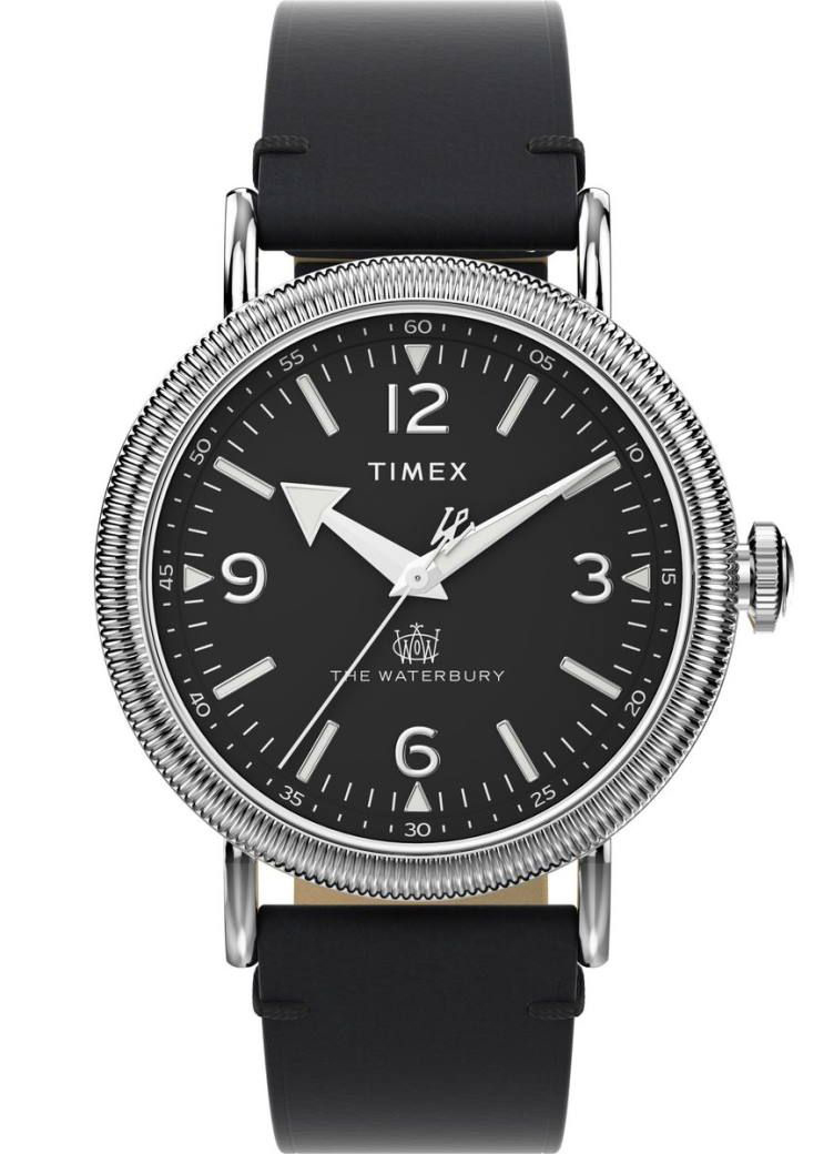 Timex Waterbury Coin Edge TW2W20200 - Quartz - Silver - Herrklocka - Läder - Härdat mineralglas