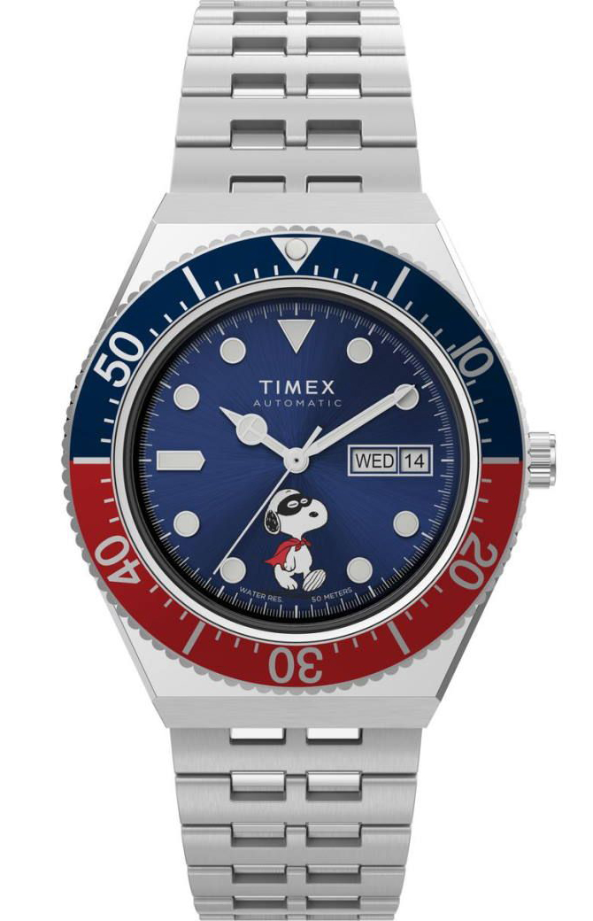 Timex M79 Peanuts Masked Marvel TW2W47500 - Automatisk - Silver - Herrklocka - Rostfri stål - Akryl